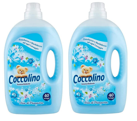2x Coccolino Ammorbidente Diluito Aria di Primavera Verdünnter Weichspüler Frühlingsluft 40 Wäschen 3 Lt italienisch Original
