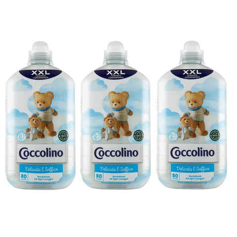 Coccolino Ammorbidente Concentrato Delicato e Soffice Convenience Format XXL Konzentrierter Weichspüler Zart und 3x2l Original italienisch Haushalt