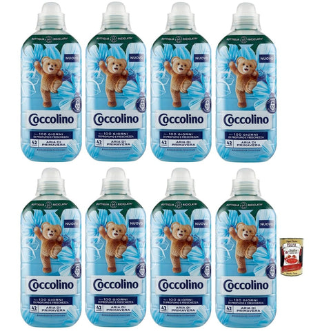 Coccolino Flüssiger Weichspüler Coccolino Aria di Primavera,100 Tage Parfüm und Frische,Konzentrierter Weichspüler, Frühlingsluft, 42 Wäschen, 980 ml italienisch Original 8720181351471