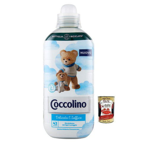 Coccolino Flüssiger Weichspüler Coccolino Delicato e Soffice,Weichheit bei jeder Wäsche,Konzentrierter Weichspüler,42 Wäschen, 980 ml + italienisch Original 8720181351488