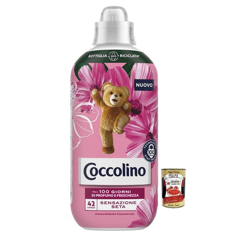 Coccolino Flüssiger Weichspüler Coccolino Sensazione Seta,100 Tage Parfüm und Frische,Konzentrierter Weichspüler,Seide, 42 Wäschen, 980 ml italienisch Original 8720181351495