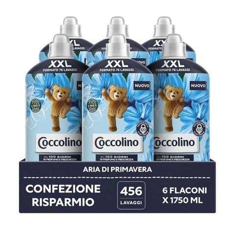 Coccolino Weichspüler Konzentrat Frühlingsluft, Weichspüler Waschmaschine mit Stay Fresh Technologie, mit fruchtigen Noten, Rosa und Sandelholz, XXL Format für