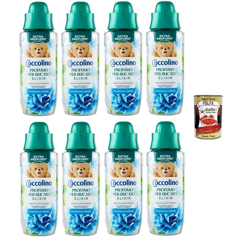 coccolino Stoff-Deodorant coccolino Profumo per Bucato Elixir freschezza celeste Wäscheparfüm Elixier himmlische Frische 8x 342 ml Original italienisch inkl. Italian Gourmet Polpa 400g 8720181496530