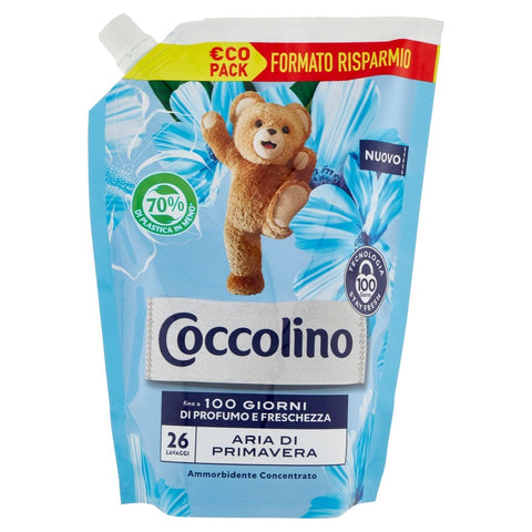 Coccolino Weichspüler Coccolino Ammorbidente Aria di Primavera 26 Lavaggi Eco Pack Konzentrierter Weichspüler 26 Waschgänge Eco Pack 600 ml - SONDERANGEBOT 8720181351631