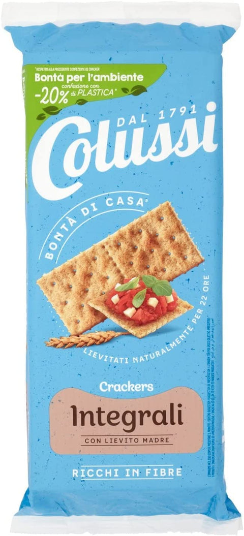 Colussi Crackers integrali - whole wheat 'Vollkorncracker', 500 g Original italienisch