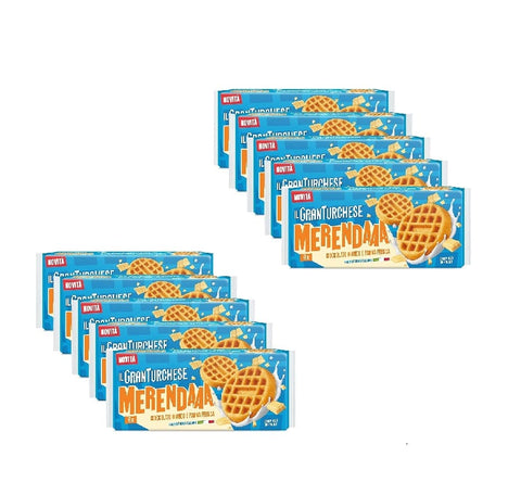 Colussi Kategorien 10x Granturchese La Merenda Cioccolato Bianco e Panna Fresca Weiche weiße Schokolade und frische Sahne, 240 g