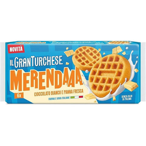 Colussi Kategorien 10x Granturchese La Merenda Cioccolato Bianco e Panna Fresca Weiche weiße Schokolade und frische Sahne, 240 g