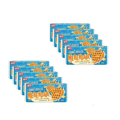 Colussi Kategorien 10x Granturchese La Merenda Cioccolato Bianco e Panna Fresca Weiche weiße Schokolade und frische Sahne, 240 g