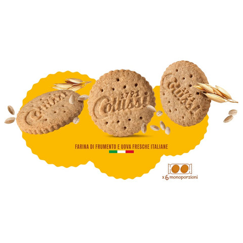 6x Colussi Biscotti Integrali con Chicchi di Orzo Vollkornkekse mit Gerste 273 g