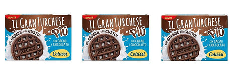 Colussi Granturchese Più Biscotti Con Cacao e Cioccolato mit Kakao und Schokolade Kekse cookie Kleingebäck 3x 600g italienisch Original