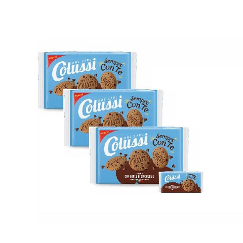 3x Colussi Sempre con Te frollino con Gocce di Cioccolato Schokoladenkekse 288 g