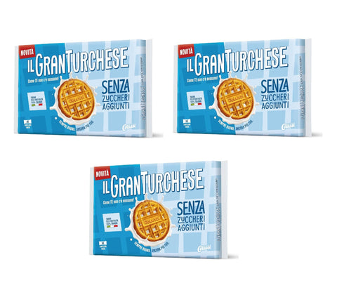 Colussi Kategorien 3x GranTurchese Senza Zuccheri Aggiunti Shortbread-Kekse mit Löchern, italienisches Mehl, 340 g, 6 Frischepackungen