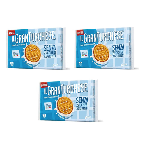 Colussi Kategorien 3x GranTurchese Senza Zuccheri Aggiunti Shortbread-Kekse mit Löchern, italienisches Mehl, 340 g, 6 Frischepackungen