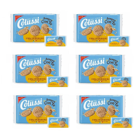 6x Colussi Biscotti Integrali con Chicchi di Orzo Vollkornkekse mit Gerste 273 g