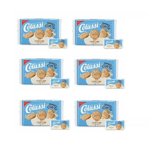 6x Colussi Frollino con latte e fiocchi d’avena Keks mit Milch und Haferflocken 288Gr