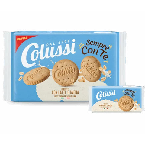 12x Colussi Frollino con latte e fiocchi d’avena Keks mit Milch und Haferflocken 288Gr