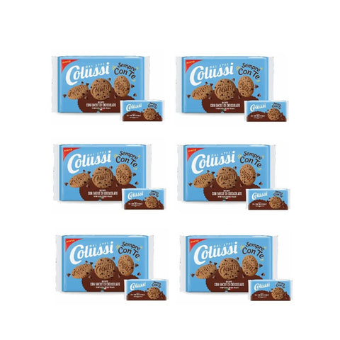 6x Colussi Sempre con Te frollino con Gocce di Cioccolato Schokoladenkekse 288 g