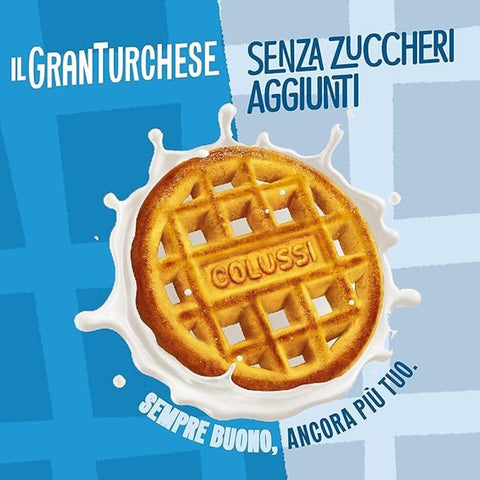 Colussi Kategorien 6x GranTurchese Senza Zuccheri Aggiunti Shortbread-Kekse mit Löchern, italienisches Mehl, 340 g, 6 Frischepackungen