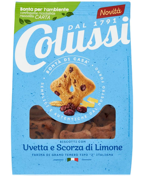 Colussi Kekse 3x Colussi Passafrolle con Dolce Uvetta Sultanina mit süßen Sultaninen 500g 8000034897