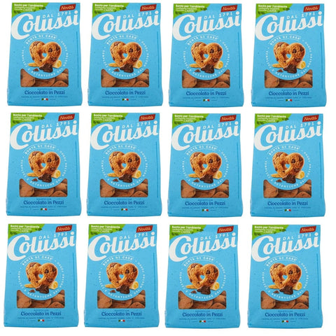 Colussi Kekse Colussi Biscotti Frollino con Cioccolato in Pezzi Butterkekse mit Schokoladenstückchen Kekse Biscuits 300 g italienisch Original 8002590075293