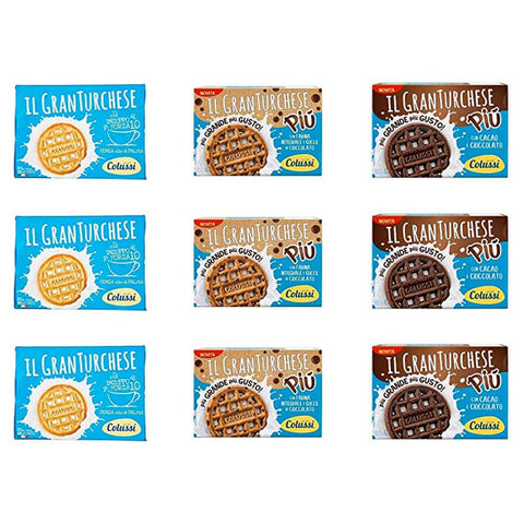 Colussi Kekse Colussi TESTPAKET Colussi Granturchese Vollkornkekse Kekse Kleingebäck cookie 9 Stücke ( 6 x 600g + 3 x 400g italienisch Original 8002590065966