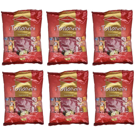 Condorelli I Torroncini Gusti Assortiti Torroncini morbidi ricoperti gusto cioccolato fondente Weicher Nougat mit dunklem 6x 500g italienisch Original