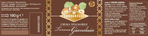 Condorelli Pistaziencreme Condorelli Crema di Torrone Gianduia Gianduia-Nougatcreme 190g