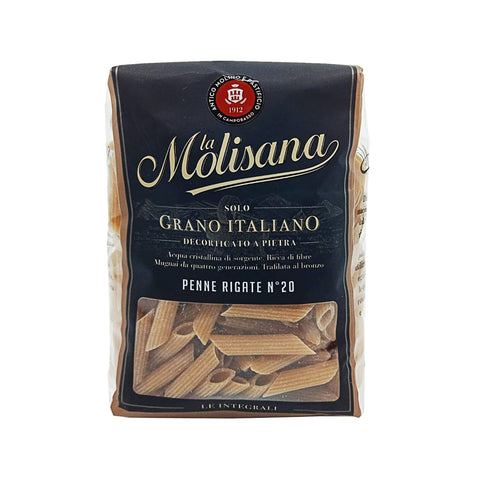 Contadina Kurze Pasta 6x La Molisana Pasta Integrale Penne Rigate n°20 Vollkornnudeln Vollkornpasta,100% italienischer Weizen,Bronzepaste 500g Packung + Italian Gourmet Polpa di Pomodoro 400g Dose 8004690612002