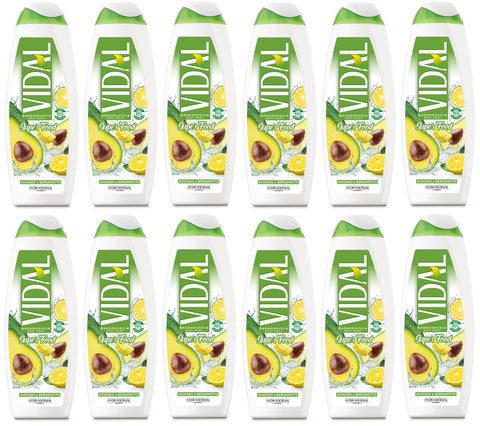 Conter Duschgel 12er-Pack Vidal Körperwaschmittel Bagnodoccia Duschgel,Duschschaum mit Avocado und Bergamotte 500ml 8008970057576