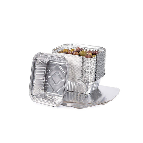 CONTITAL Behälter aus R28L mit Deckel, 1 Portion, Einwegschalen aus Profi Linie, Aluminium 1 Stk Original italienisch Vorratsdosen