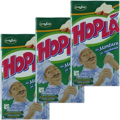 Trevalli Panna Hopla da Montare gia Zuccherata 'Süße Sahne', 1000 ml 3x Original italienisch