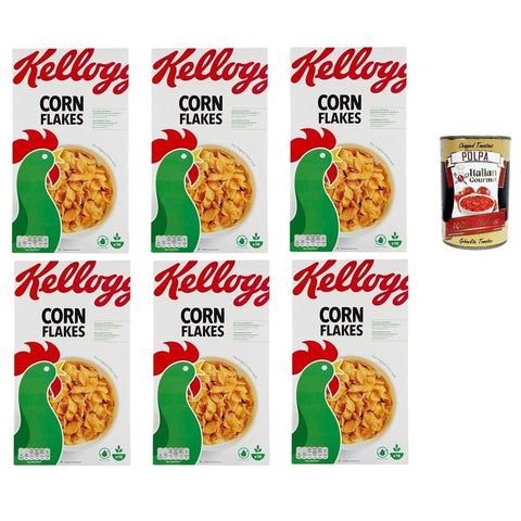 Corn Flakes Knusprige Snack Kuchen & Backwaren Corn Flakes Knusprige goldene und leckere ohne Palmöl ohne Farbstoffe ohne künstliche Aromen 6x 500g Original italienisch inkl. Italian Gourmet Polpa 400g 8032804040014