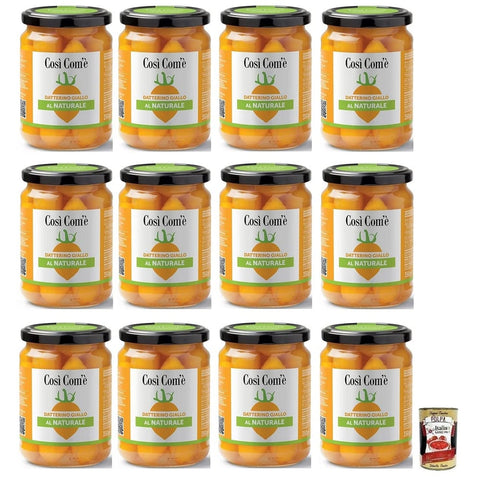 Cosi Com'è Gemüse Cosi Com'è Datterino Giallo al Naturale,Natürliche Gelbe Datterino Tomate,Italienische Tomaten,350 g Glas italienisch Original 8017995100402