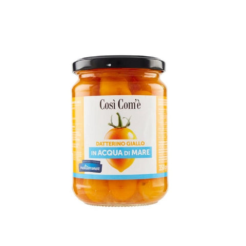 Così Com'è Getrockene Tomaten Così Com'è Datterino Giallo in Acqua di Mare Gelbe Datterino-Tomate in Meerwasser 350 g SONDERANGEBOT 8017995200768