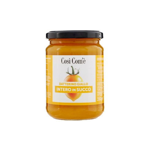 Così Com'è Getrockene Tomaten Così Com'è Datterino Giallo Intero in Succo Ganze gelbe Datterino-Tomate in Saft 350 g 8017995100310