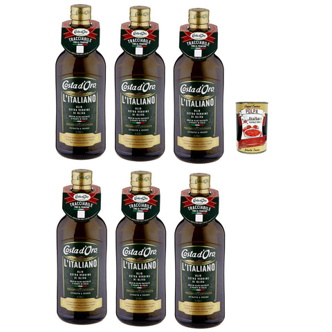 Costa d'oro l'italiano olio extra vergine di oliva, Natives Olivenöl extra 100% 6x1l Original italienisch Feinkost