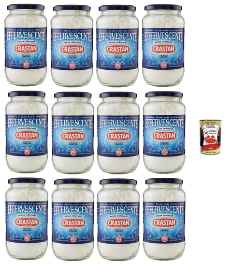 Crastan effervescente con succo Limone, Erfrischendes Verdauungs Auflösen mit Zitronengeschmack 12x 250 gr italienisch Original