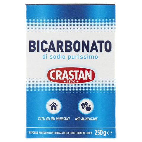 Crastan Bicarbonato di sodio purissimo reines Natriumbicarbonat für den Heimgebrauch und für Lebensmittel 250g 3x Original italienisch