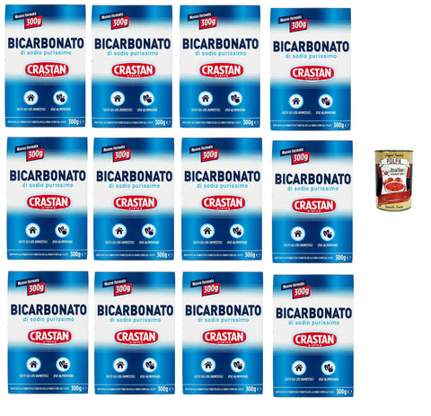 Crastan Bicarbonato di sodio purissimo reines Natriumbicarbonat für den Heimgebrauch und für Lebensmittel 12x 300 g italienisch Original