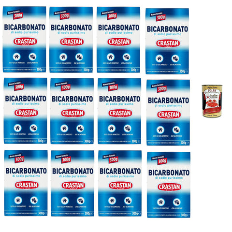 Crastan Bicarbonato di sodio purissimo reines Natriumbicarbonat für den Heimgebrauch und für Lebensmittel 12x 300 g italienisch Original