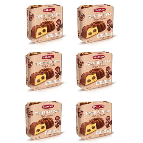 Crema Balocco Kategorien 6x Balocco Torte in Festa con Crema al Cioccolato Kuchen mit Schokoladencreme 400g 8001100063669