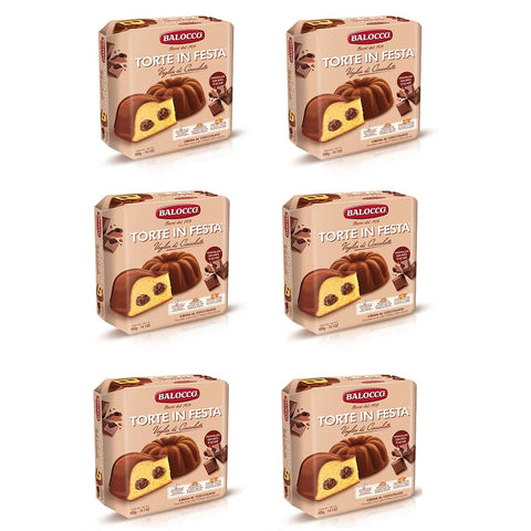 Crema Balocco Balocco Torte in Festa con Crema al Cioccolato Kuchen mit Schokoladencreme 6x 400g italienisch Original