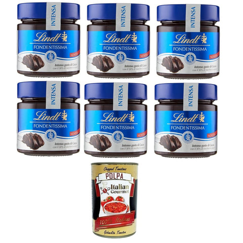Crema Schokoladenaufstrich Crema spalmabile Fondentissima Cioccolato fondente Streichcreme aus dunkler Schokolade von Fondentissima, 6x200 g Original italienisch inkl. Italian Gourmet Polpa 400g 8032804040014