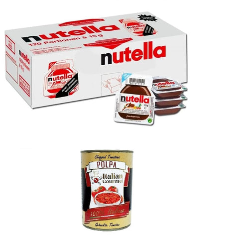 Crema Schokoladenaufstrich Crema spalmabile monodose, 120 vaschette da 15 g streichfähige Einzeldosiscreme, 120 Becher à 15 g [1800 g] italienisch Original 8032804040014