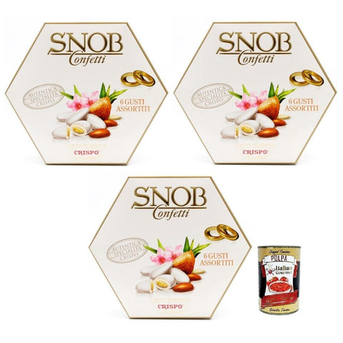 Crispo SNOB Lieto Evento Bianco Confetti Weißes Konfetti 6 Verschiedene Geschmacksrichtungen 3x 500g italienisch Original