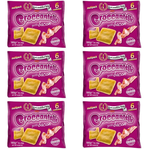Croccantelle Speck 6x Croccantelle Gusto Bacon Speck multipack 210 g aus italien 8011795101430
