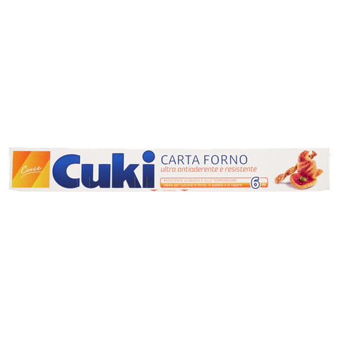 Cuki Backpapier Cuki – Backpapier, Ultra Antihaftbeschichtung und robust, ideal für Backen im Ofen, aus Topf und dem Dampf – 6 Meter [12 Stück] 8003980130011