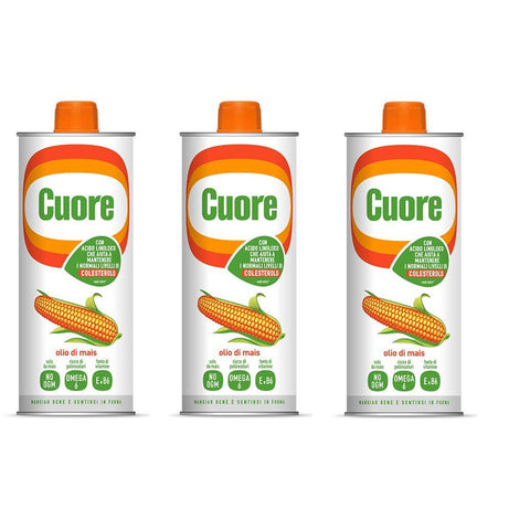 Cuore Olio cuore olio mais aus Maissamenöl Maiskaimöl Maisöl Corn Oil 1 Lt 3x italienisch Original