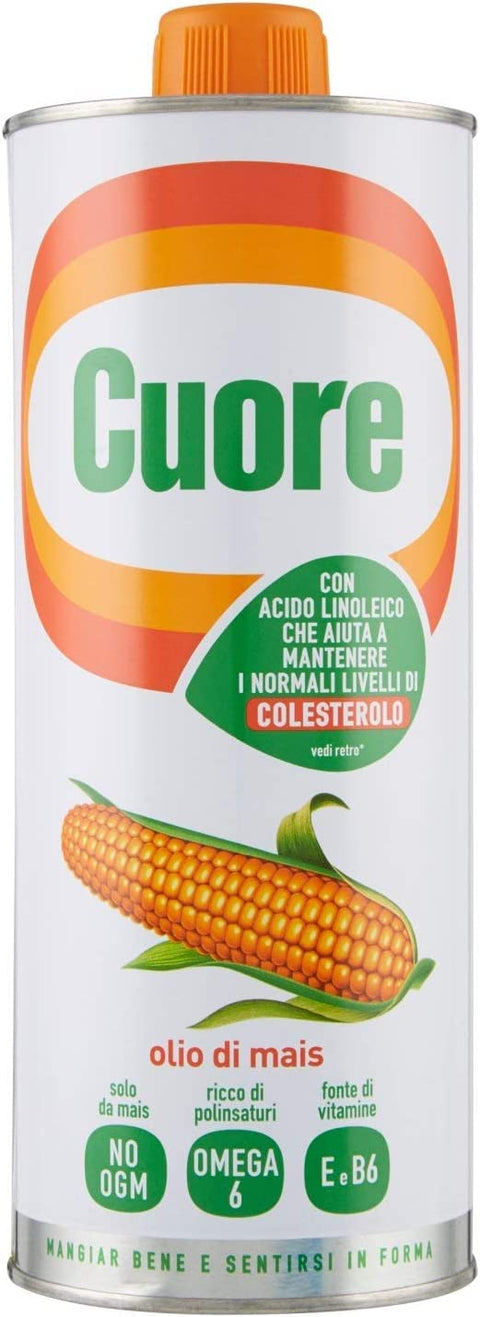 Cuore Oliven Olio cuore olio mais aus italien Maissamenöl Maiskaimöl Maisöl Corn Oil 1Lt 8001840450064