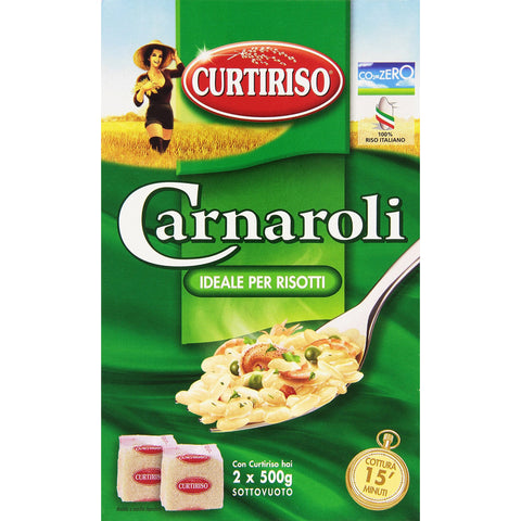 Curtiriso Riso Carnaroli 100% Italienischer Reis Ideal für Risottos Kochzeit 15 Minuten Packung mit 1 Kg 5x italienisch Original + kostenlos Polpa di Pomodoro 400